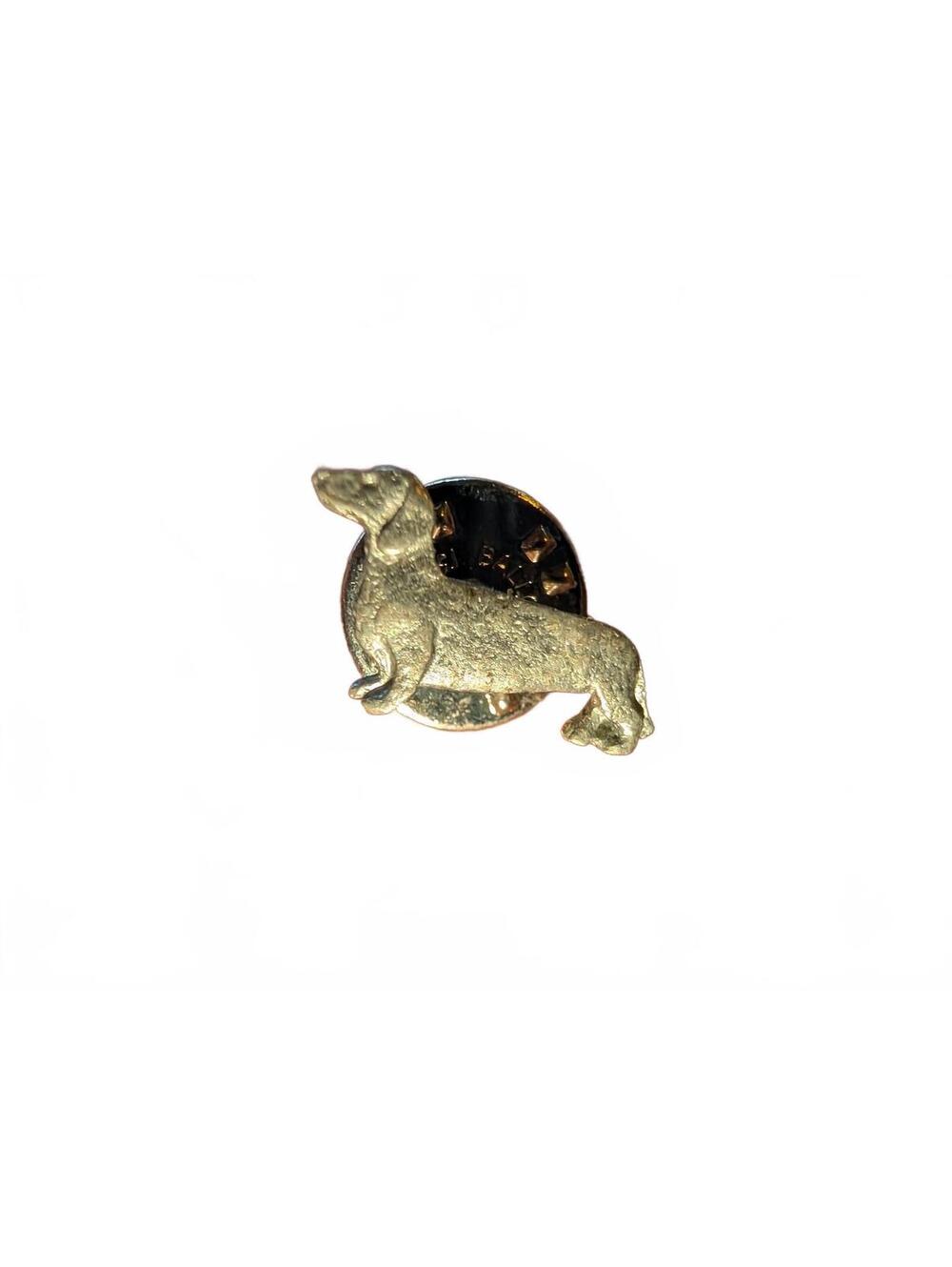 Vintage Dachshund Dog Metal Lapel Pin Badge